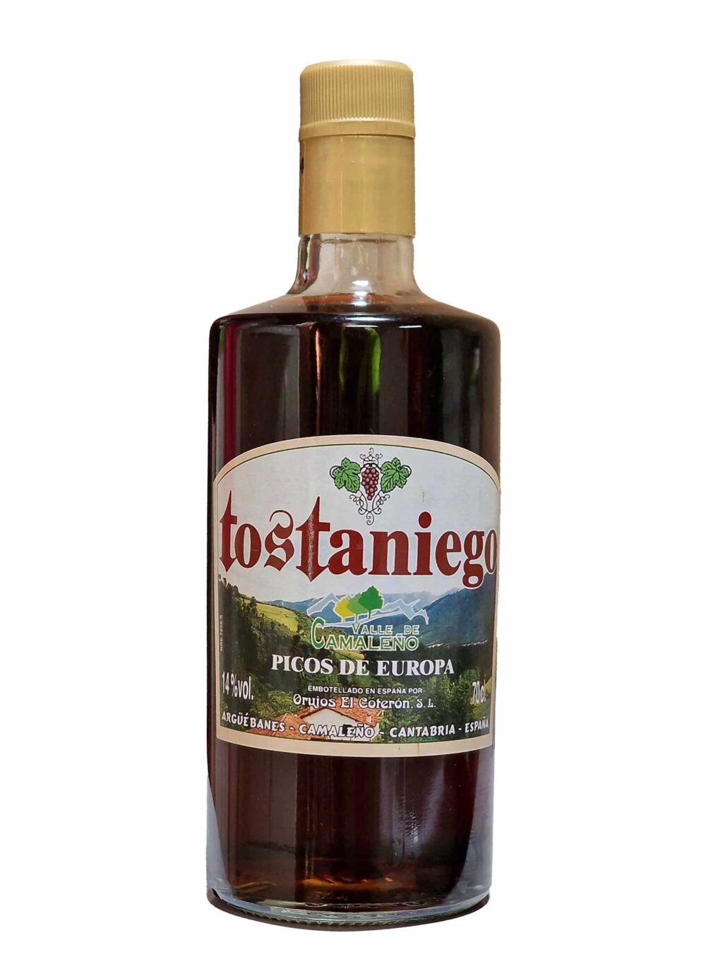 vino dulce de liébana parte de delante de la etiqueta